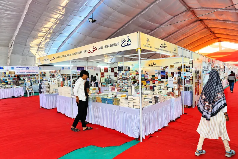 Bustling Alif Publishers Book Fair Booth