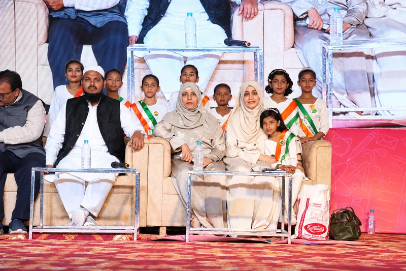 Patriotic Community Ceremony Group Portrait